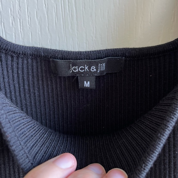 Jack and Jill Ribbed Thick Square Neck Body Con Mini Dress - Picture 3 of 6